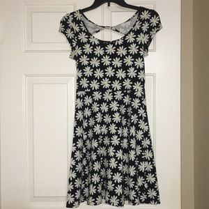 Black and white floral dress